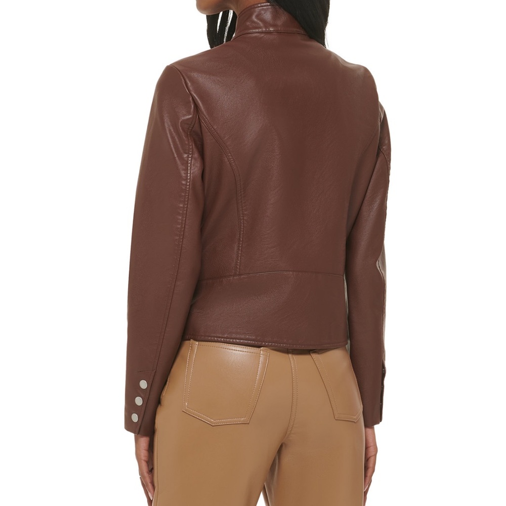 Levis Faux-Leather Latch Collar Moto Racer Jacket - Picture 3 of 11